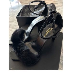 Saint Laurent Mink Sandals